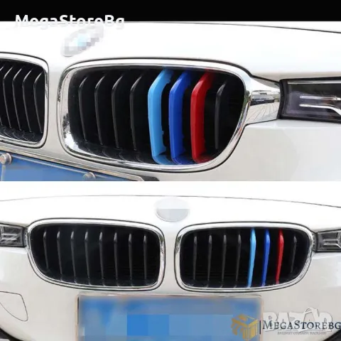 Декорация за предна решетка за BMW F30 (2013-2019) 8 ребра БМВ