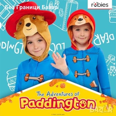 Нов Официален Paddington детски костюм Deluxe с шапка и аксесоари 5/6г, снимка 5 - Други - 53032769