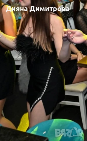 Черна рокля къса DIZI PROMO, снимка 3 - Рокли - 53225927