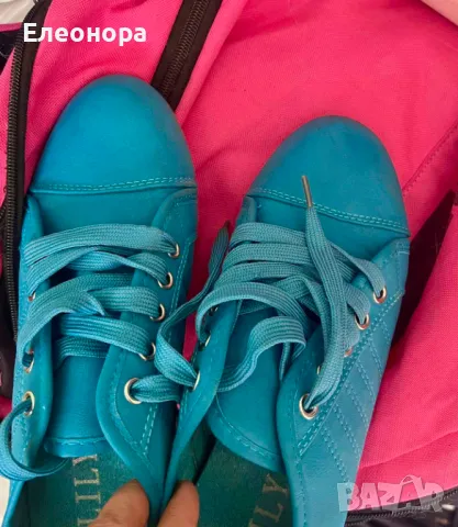 обувани само 1 път тюркоазени кецове, снимка 3 - Кецове - 49862106