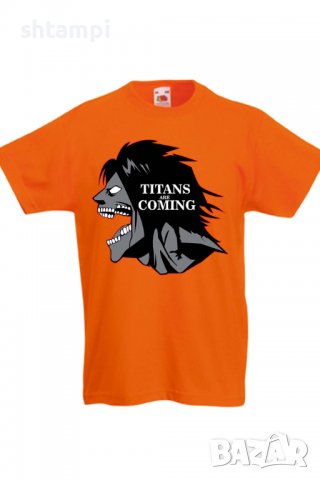 Детска тениска Attack on Titan titans are comings,Анимация,игра,Празник,Повод, снимка 7 - Детски тениски и потници - 37946488