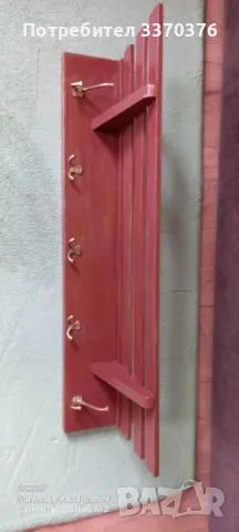 Дървена закачалка за стена, снимка 1