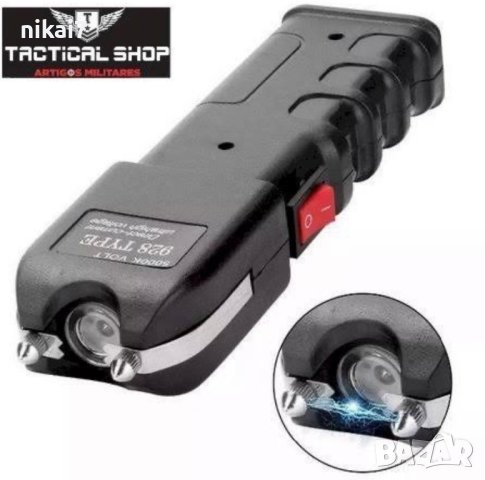 мощен електрошок за самозащита+силен акумулаторен лед фенер кучегон, снимка 2 - Бойно оръжие - 42062918