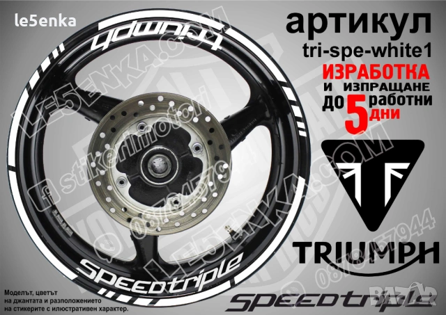 Triumph Speed Triple кантове и надписи за джанти, снимка 9 - Аксесоари и консумативи - 43148080