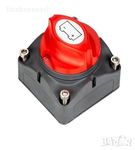 Въртящ се ключ-маса / прекъсвач на акумулатор – 12–48V, 275A, водоустойчив IP66, червен/черен, снимка 6 - Аксесоари и консумативи - 51033989