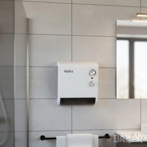 Отоплителна печка за баня Voltz OV51970J – 2000W, вентилатор, водоустойчива