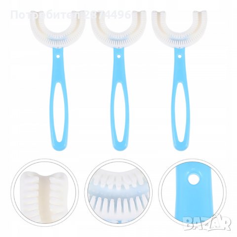 3694 U-образна силиконова четка за зъби за деца, снимка 8 - Други - 37875882