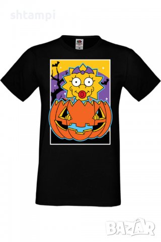 Мъжка тениска The Simpsons Maggie Simpson 03,Halloween,Хелоуин,Празник,Забавление,Изненада,Обичаи,