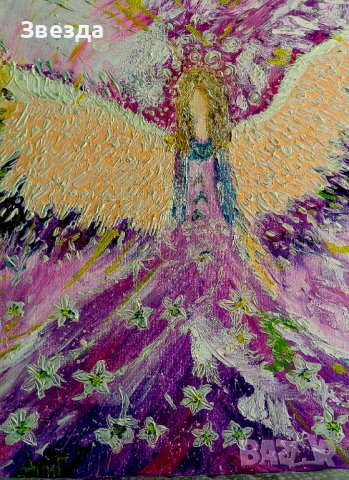 Картина "Ангелско изкуство", снимка 1 - Картини - 35351055