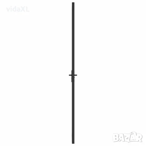 vidaXL Интериорна врата 76x201,5 см черна ESG стъкло и алуминий, снимка 4 - Входни врати - 56147178
