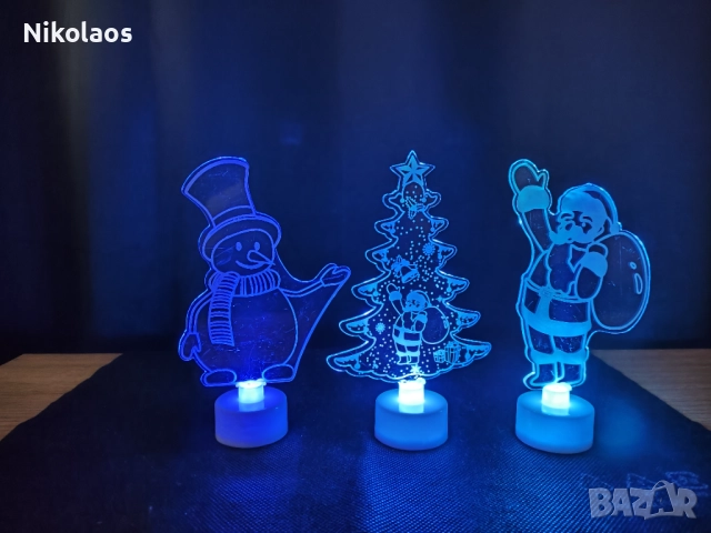 3бр.за 15лв Коледни LED свещи (украса), снимка 2 - Декорация за дома - 52659126