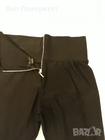 Дълъг марков AMISU черен клин 9/10 , висока талия, с ефектен централен цип, високо еластичен,с ликра, снимка 8 - Клинове - 37455255