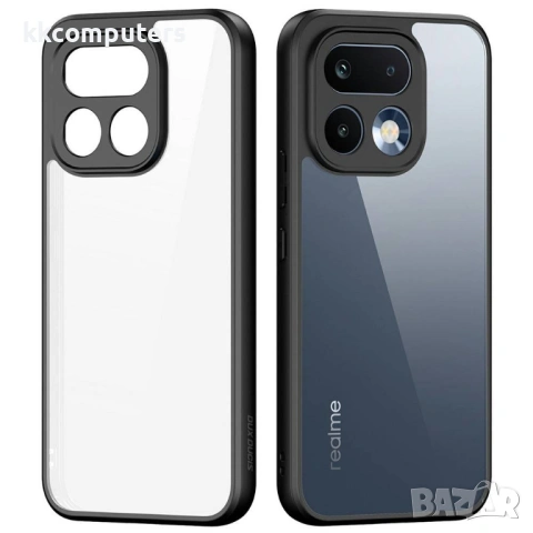DUX DUCIS Aimo Прозрачен Калъф за Realme 16 Pro 5G - PC+TPU, 0.8mm защита, 1.2m SGS, REACH, Черен, снимка 2 - Калъфи, кейсове - 54148688