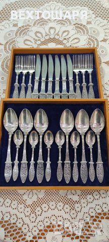 Уникален Комплект Руски Прибори за Хранене , снимка 6 - Антикварни и старинни предмети - 38588870