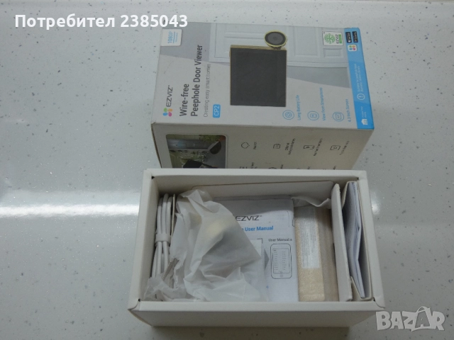 Ezviz CP2 Безжична видео шпионка за врата Смарт Дом, Smart Home, снимка 5 - Комплекти за видеонаблюдение - 51964406