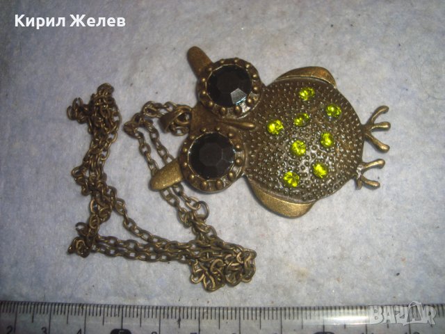 МОДЕН ФИГУРАЛЕН АРТ ПЕНДАНТ - БУХАЛЧЕ с ВЕРИЖКА и ФАСЕТИРАНИ ЦВЕТНИ КРИСТАЛИ 29489, снимка 5 - Колиета, медальони, синджири - 37793681