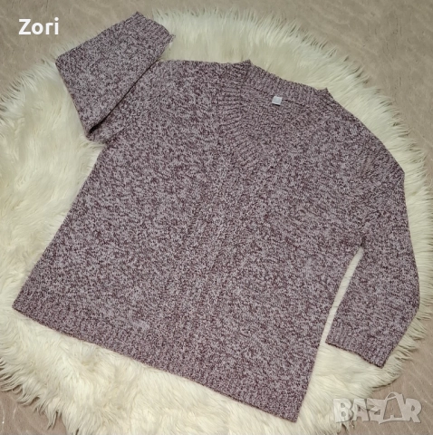 РАЗКОШНА блуза в бежово-бордо-сребрист меланж за гръдна обиколка от 126см до 148см