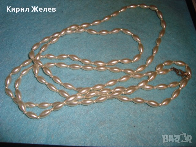 ПЕРЛЕНО АРТ НУВО СТИЛ НЕЖНО КРАСИВО СТАРО КОЛИЕ 77151, снимка 4 - Колиета, медальони, синджири - 35119889