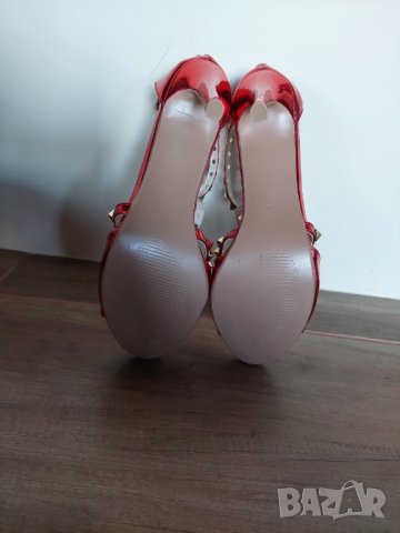 Елегантни лачени сандали с висок ток Estissimo, снимка 3 - Дамски елегантни обувки - 40144375