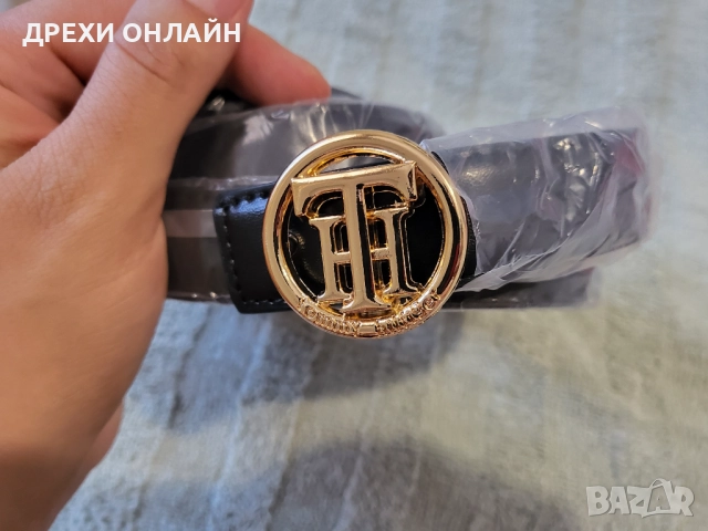 Черен колан по модел на Tommy Hilfiger , снимка 6 - Колани - 51734450