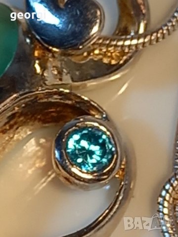 Сребърно колие с обици Murano, снимка 18 - Колиета, медальони, синджири - 39224936