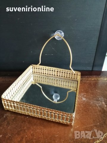 Златиста метална бонбониера , снимка 4 - Декорация за дома - 38285473