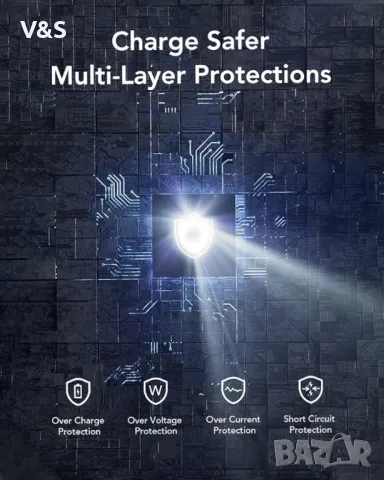 VEGER Power Bank 30000mAh, 20W бързо зареждане PD 18W QC 3.0 USB C батериен пакет Преносимо зарядно , снимка 7 - Външни батерии - 47818609