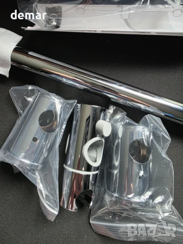 MORADO 68 см, плъзгаща се дръжка за душ с регулируем държач за ръчен душ, стенен монтаж, хром, снимка 8 - Други стоки за дома - 50583169