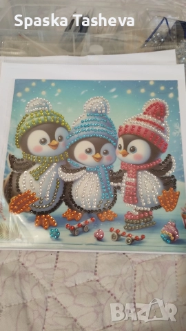 Коледни диамантени картички , снимка 17 - Декорация за дома - 52617907