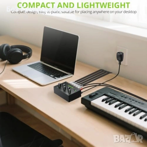 Нов Компактен 4-канален RCA миксер с усилване и контрол на звука за DJ и домашно кино, снимка 7 - Други - 54103702