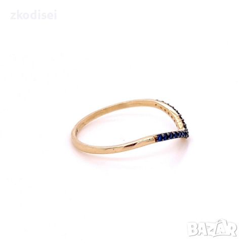 Златен дамски пръстен 0,93гр. размер:55 14кр. проба:585 модел:22115-6, снимка 3 - Пръстени - 44768661