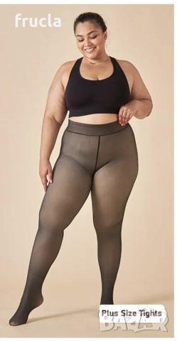 Топъл Ватиран Чорапогащник Размер Плюс - ХЛ/ ХХЛ, снимка 3 - Бельо - 52129490