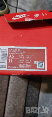 НОВИ! Оригинални маратонки Nike Air Max 90 grey 43 стелка 27.5см, снимка 7 - Спортни обувки - 49553024
