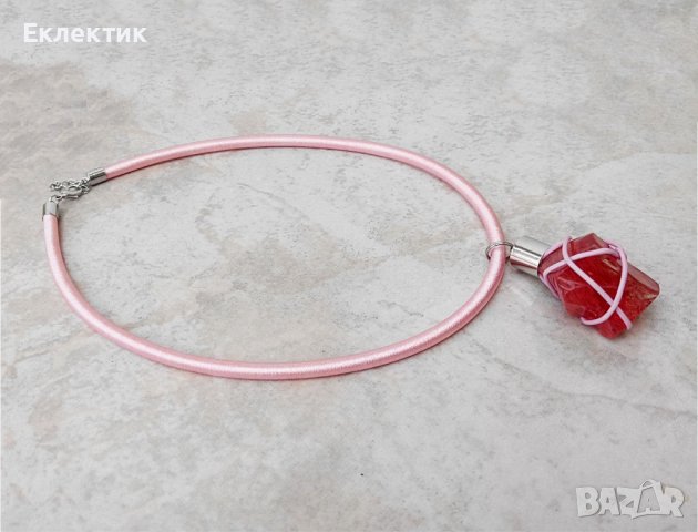 2 колиета с черешов кварц, снимка 5 - Колиета, медальони, синджири - 38662882