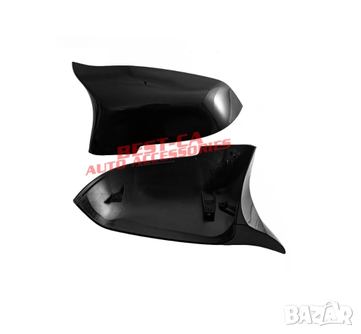Капаци за огледала със щипки черен пиано лак Batman Style подходящи за BMW F01 F06 F07 F10 Facelift, снимка 3 - Аксесоари и консумативи - 52007375