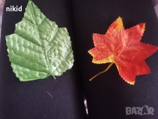 25 бр Изкуствени есенни листа листо за декорация и украса от текстил кленови лиани лиана, снимка 3 - Други - 42701526
