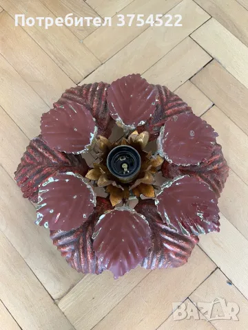 Италиянска лампа във формата на цвете, снимка 7 - Лампи за таван - 49616937