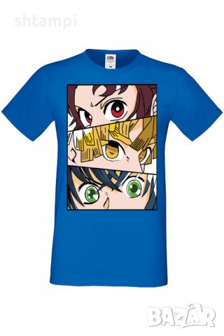 Мъжка тениска Demon Slayer Trio,Анимация,игра,Празник,Повод,, снимка 4 - Тениски - 38096203