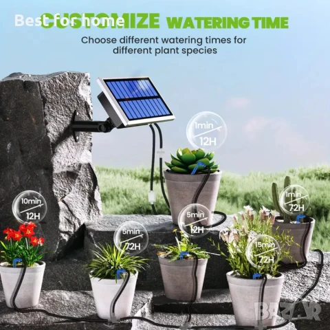 Соларен комплект за капково напояване RAINTPOINT , снимка 4 - Напояване - 51037081