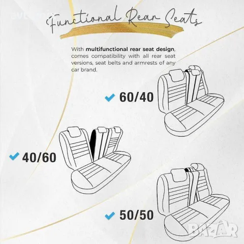 Тапицерия OTOM за кола Iconic ICN702 Черно/Сиво, снимка 7 - Аксесоари и консумативи - 49931090