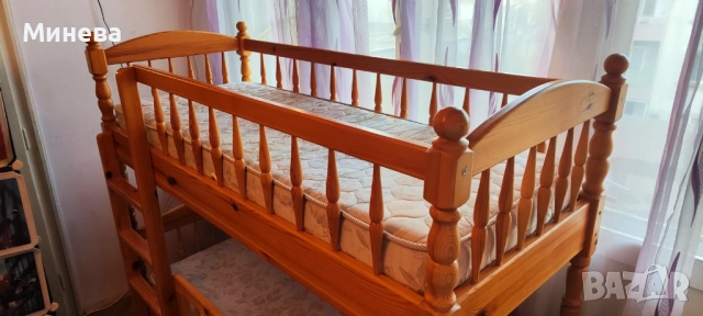 Детско двуетажно легло, снимка 2 - Мебели за детската стая - 52267088