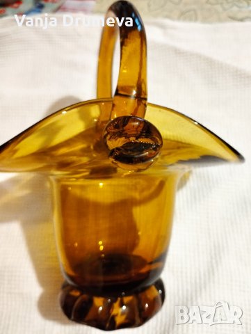 фруктиера кошничка,руска от  цветно стъкло от 80-те г.