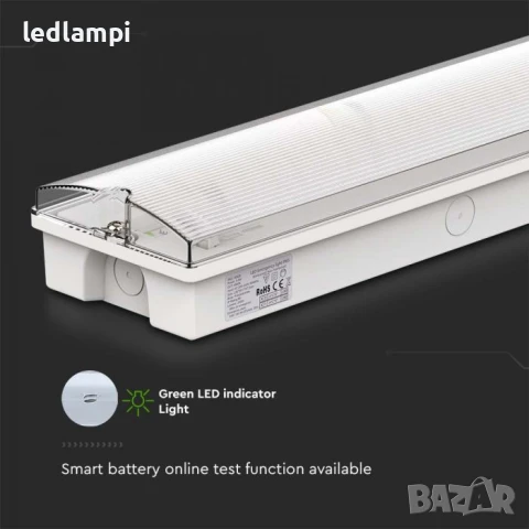 LED Аварийно Тяло 3W Тест Бутон Студено Бяла Светлина, снимка 2 - Други - 50938415