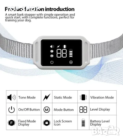 Хуманен нашийник за контрол на лаенето Pawios