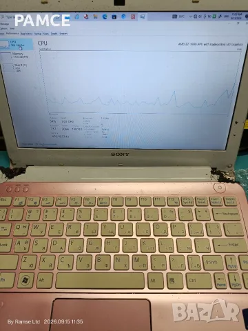 Лаптоп Sony Vaio SVE111A11M  (2010) Работещ на части!