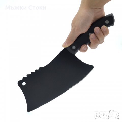 Черна Кухненска брадва, с удобна дръжка - модел 8, снимка 5 - Ножове - 37614859