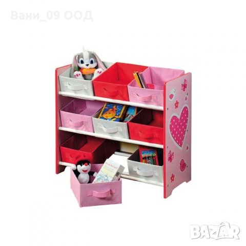 Етажерка за детски принадлежности с 9 текстилни коша, снимка 2 - Етажерки - 31167311