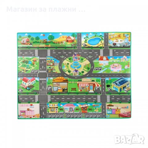 Водоустойчиво детско килимче за игра с писта - 9 модела - код 3320, снимка 7 - Други - 35414120