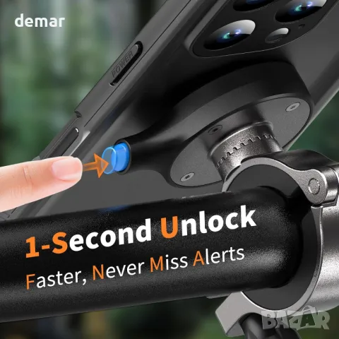 Стойка за телефон за велосипед и калъф Cozycase за iPhone 16 Pro, водоустойчиви, снимка 4 - Аксесоари за велосипеди - 49689842