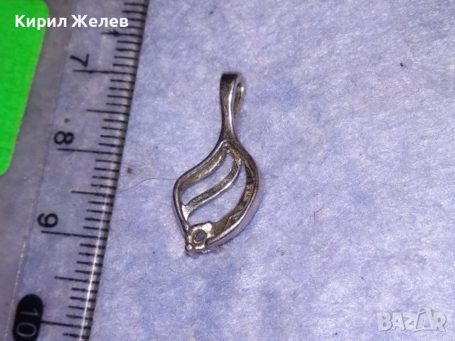 АЖУРНО СРЕБЪРНО АРТ МЕДАЛЬОНЧЕ МАРКОВО СРЕБРО 925 с ФАСЕТИРАН ЦИРКОНИЙ 86711, снимка 4 - Колиета, медальони, синджири - 40500427